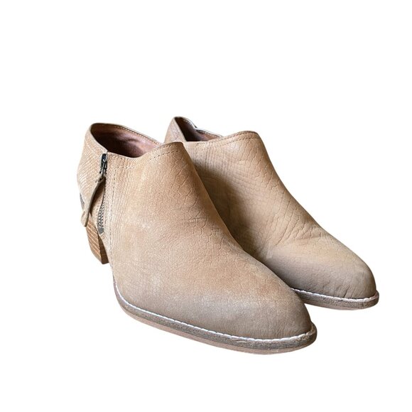 Zodiac Margot Tan Ankle Bootie Western Pointed Brown Leather Women's 9.5 - Picture 2 of 8